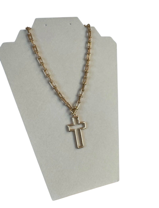 Gold Chain Cross Necklace