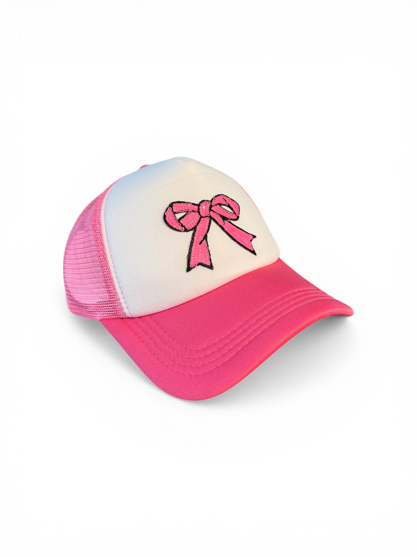 Hot Pink Bow Trucker Hat