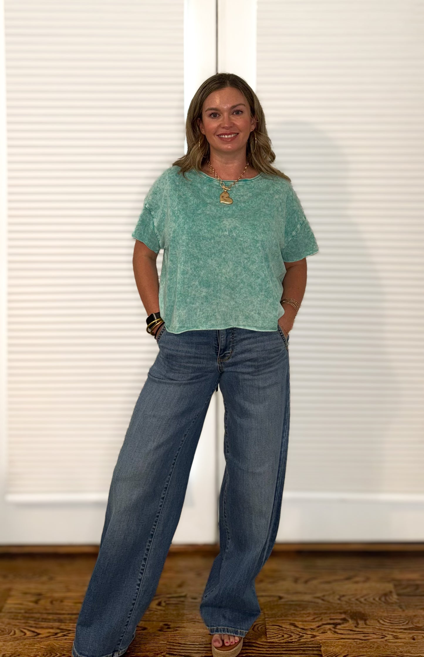 Halo Washed Short Sleeve Top