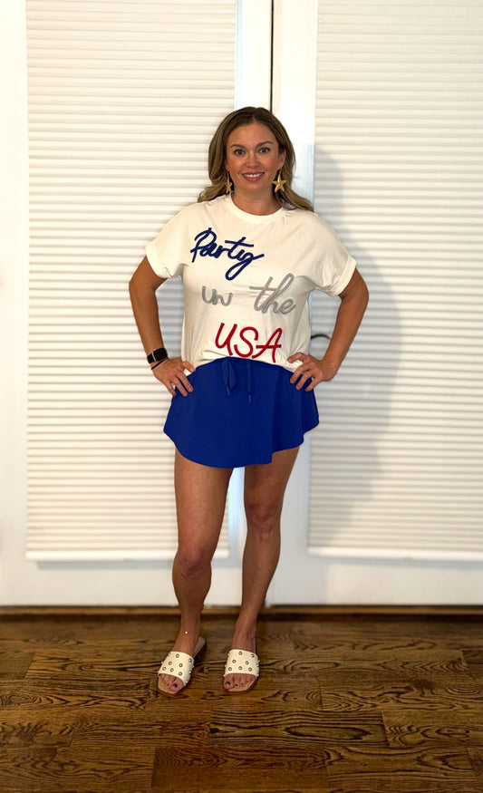 Dark Blue Tennis Skort
