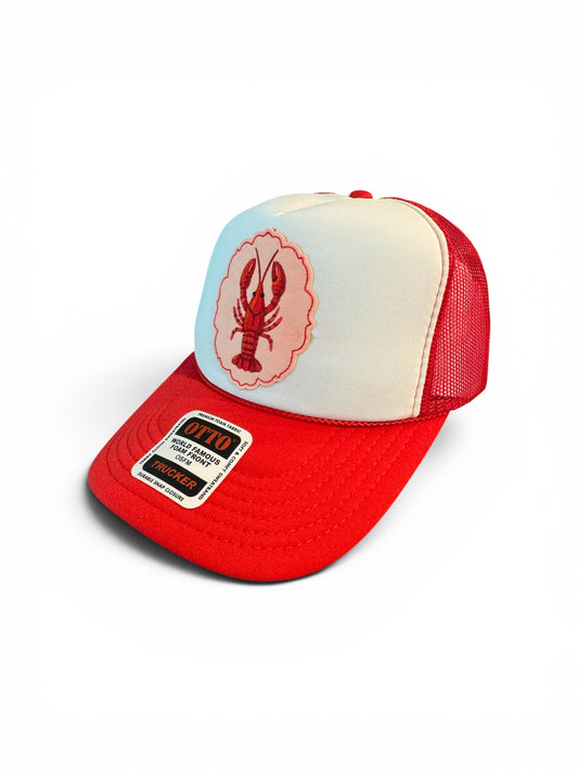 Red Crawfish Trucker Hat
