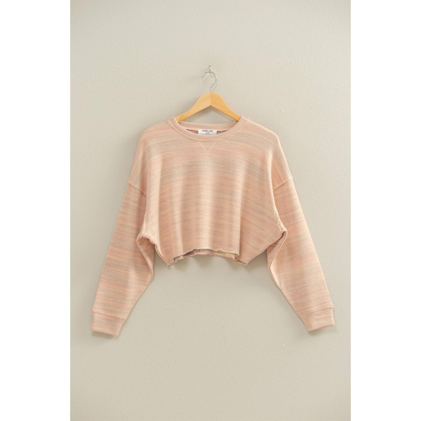 Drop-Shoulder Cropped Top Sweater